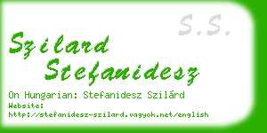 szilard stefanidesz business card